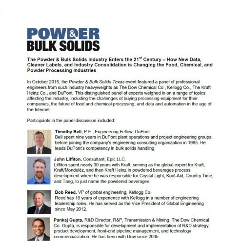 Powder & Bulk Solids Trends: How Data, Clean Labels, and Consolidation are Changing the Dry Processing