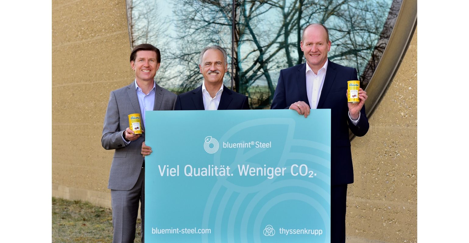 First Food Cans Made of CO2 Reduced bluemint Steel Launched