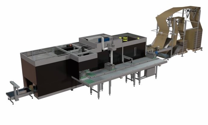 Auto-Packer Can Be Connected to Warehouse Storage