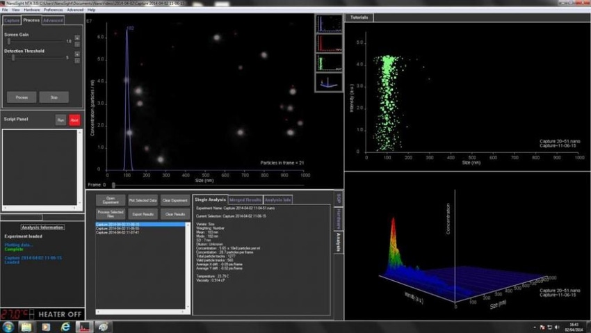 Nanoparticle Tracking Analysis Software