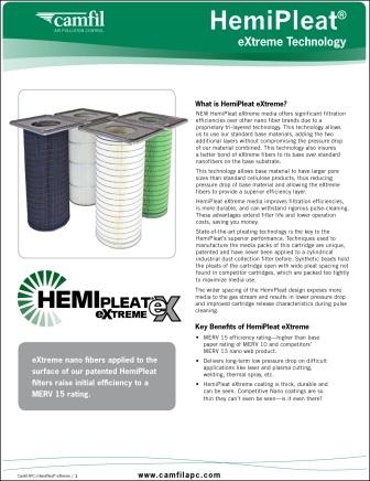 HemiPleat eXtreme Dust Collector Filters Detailed in New Brochure