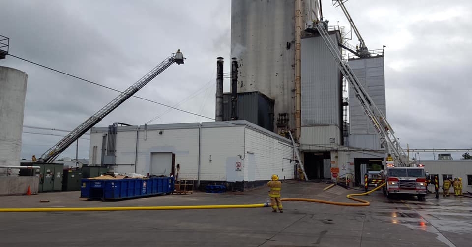 Cooling Tower Fire Doused at Wisconsin Feed Mill