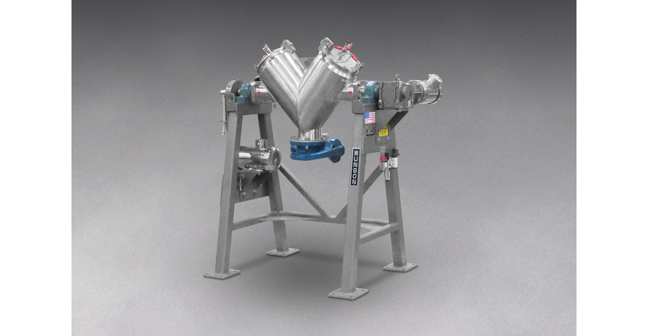 New Lab Vee Cone Blender Has Intensifier Bar, Air Brake