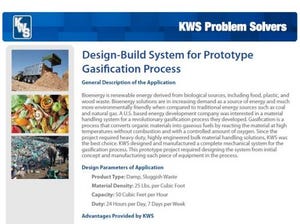 Design Build System for Prototype Gasification Process