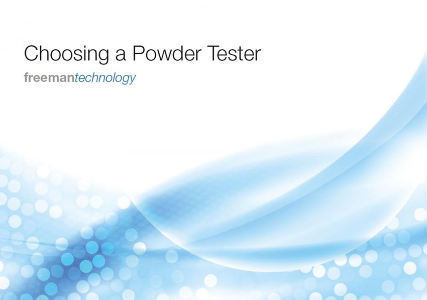Powder Tester Selection