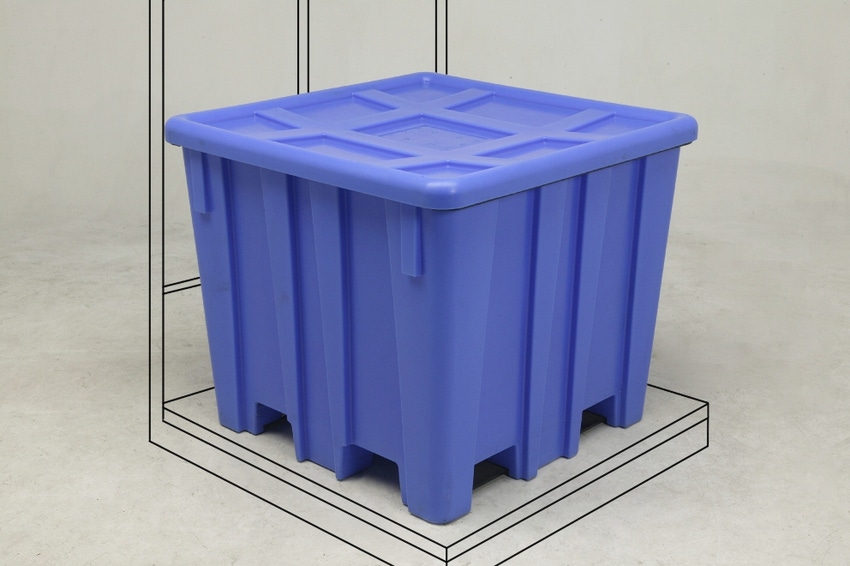 Bulk Container Fits on Bag Filling Lines for Easy Upgrade to Rigid, Reusable Packaging