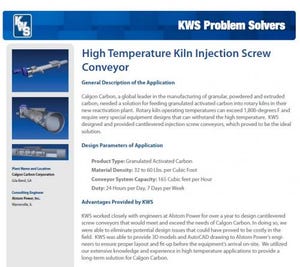 High Temperature Kiln Injection Screw Conveyor