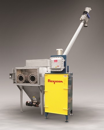 Explosion-Proof Bag Dump Station with Glove Box, Compactor, Conveyor