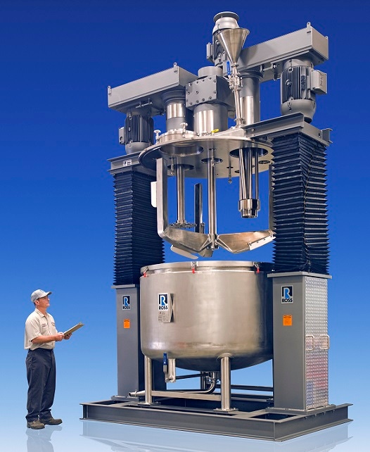 ROSS Offers Triple Shaft Mixer with Powder Induction Manifold