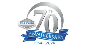 Vac-U-Max anniversary logo
