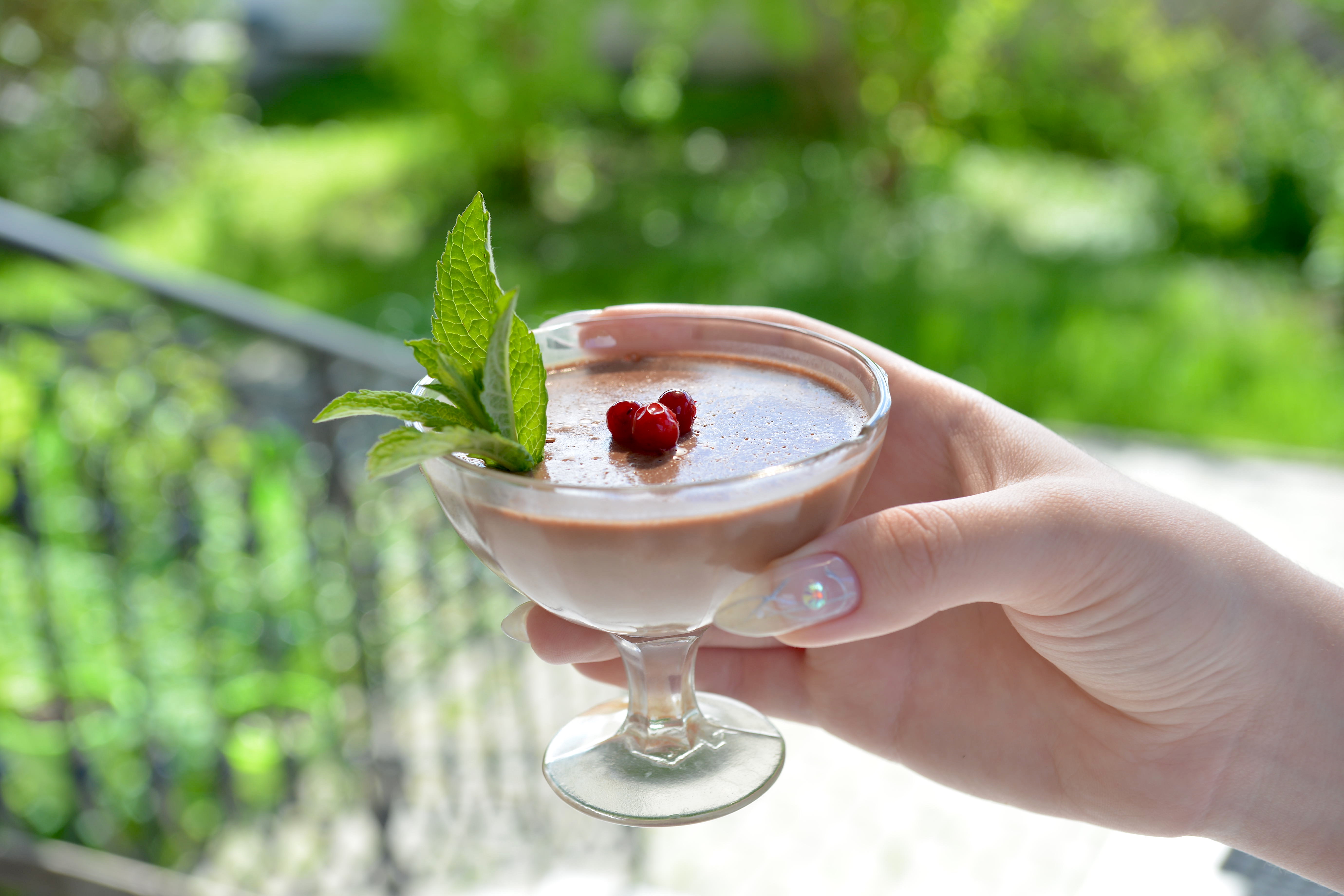 Мусс из ряженки с бананом