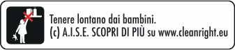 Tenere lontano dai bambini. (c) A.L.S.E. SCOPRI DI PIÙ su www.cleanright.eu