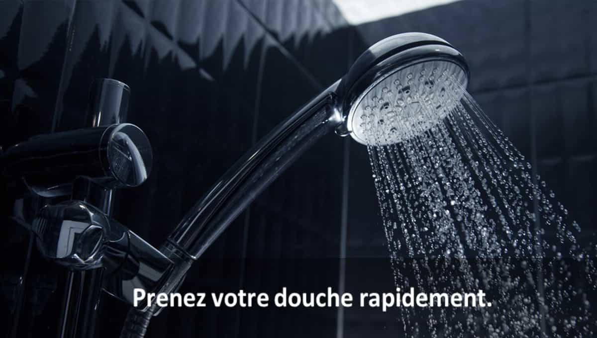 Prenez votre douche rapidement.