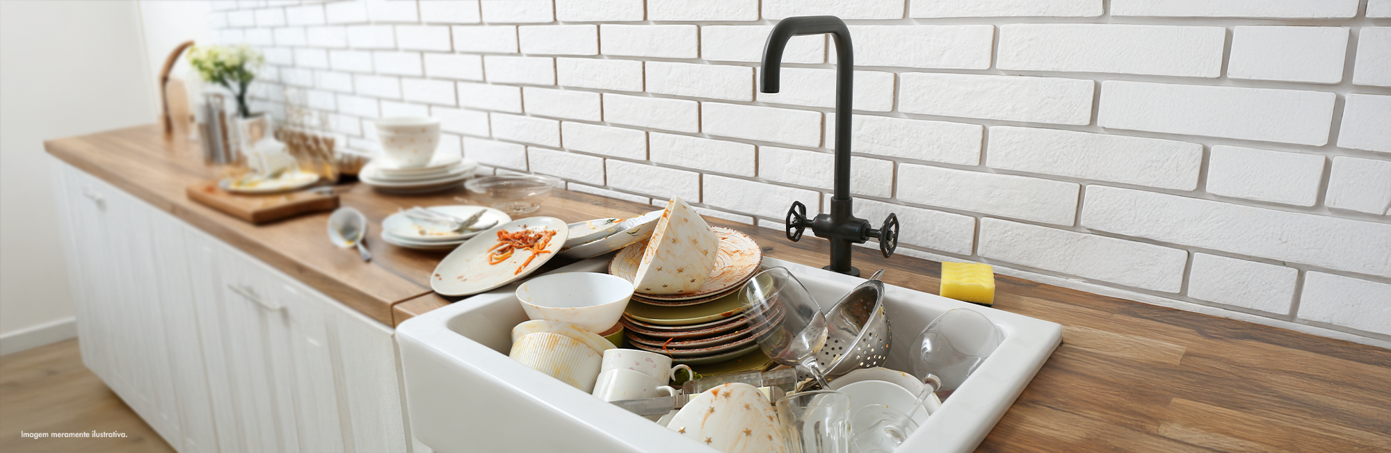 Não tenho uma lava-louças