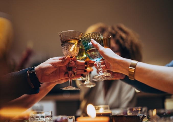 Group of people cheering
