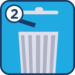 Discard plastic zipper strip