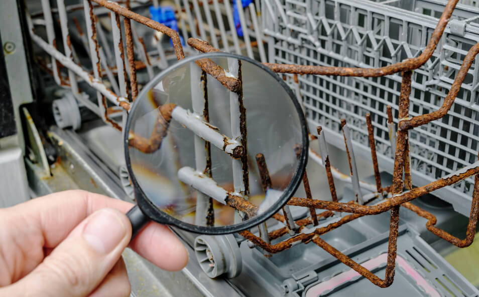 Como combater cheiros desagradáveis na lava-louça? + descrever o que está presente na imagem