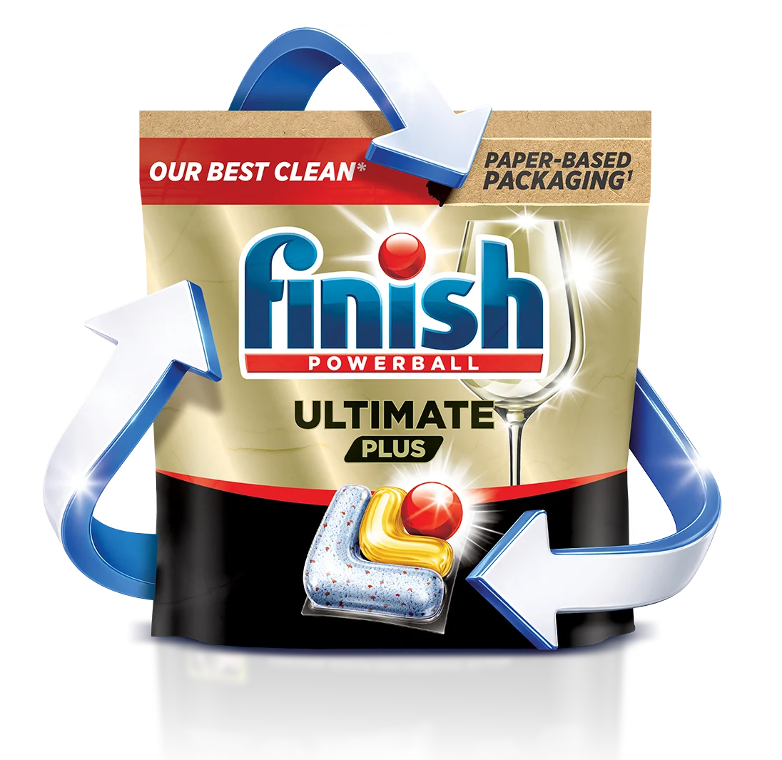 Finish ultimate plus in recyclable paper pack