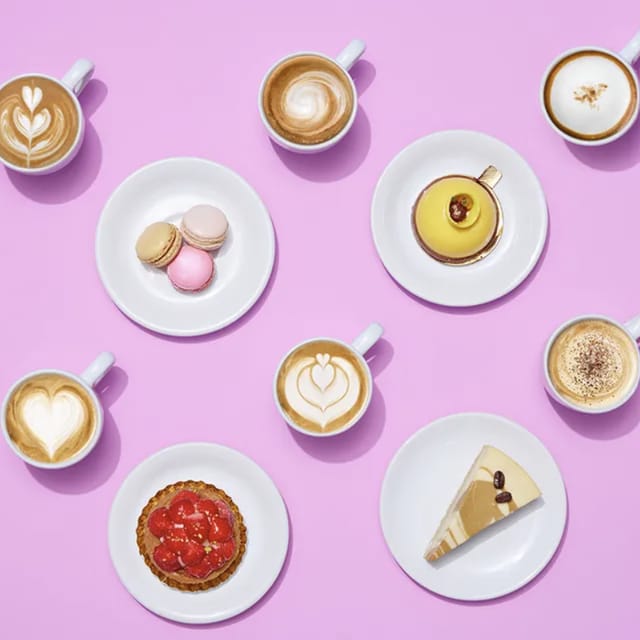 latte art koffie kopjes