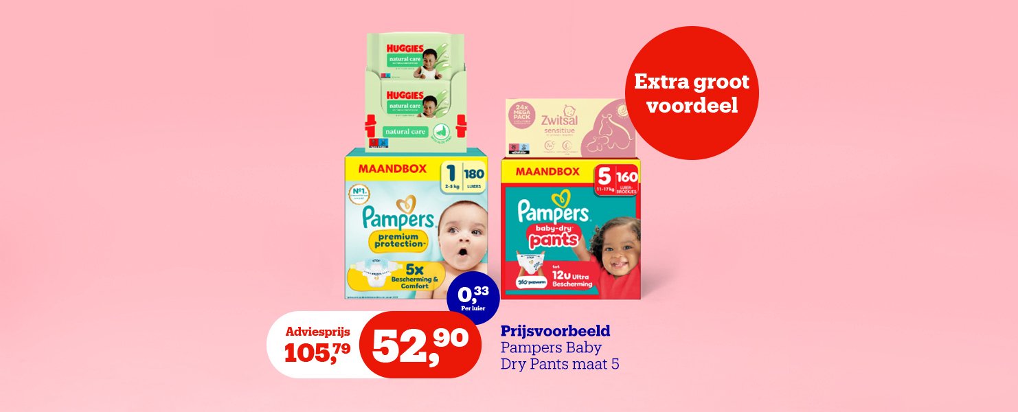 Extra groot voordeel op o.a. Pampers & Huggoes.jpg