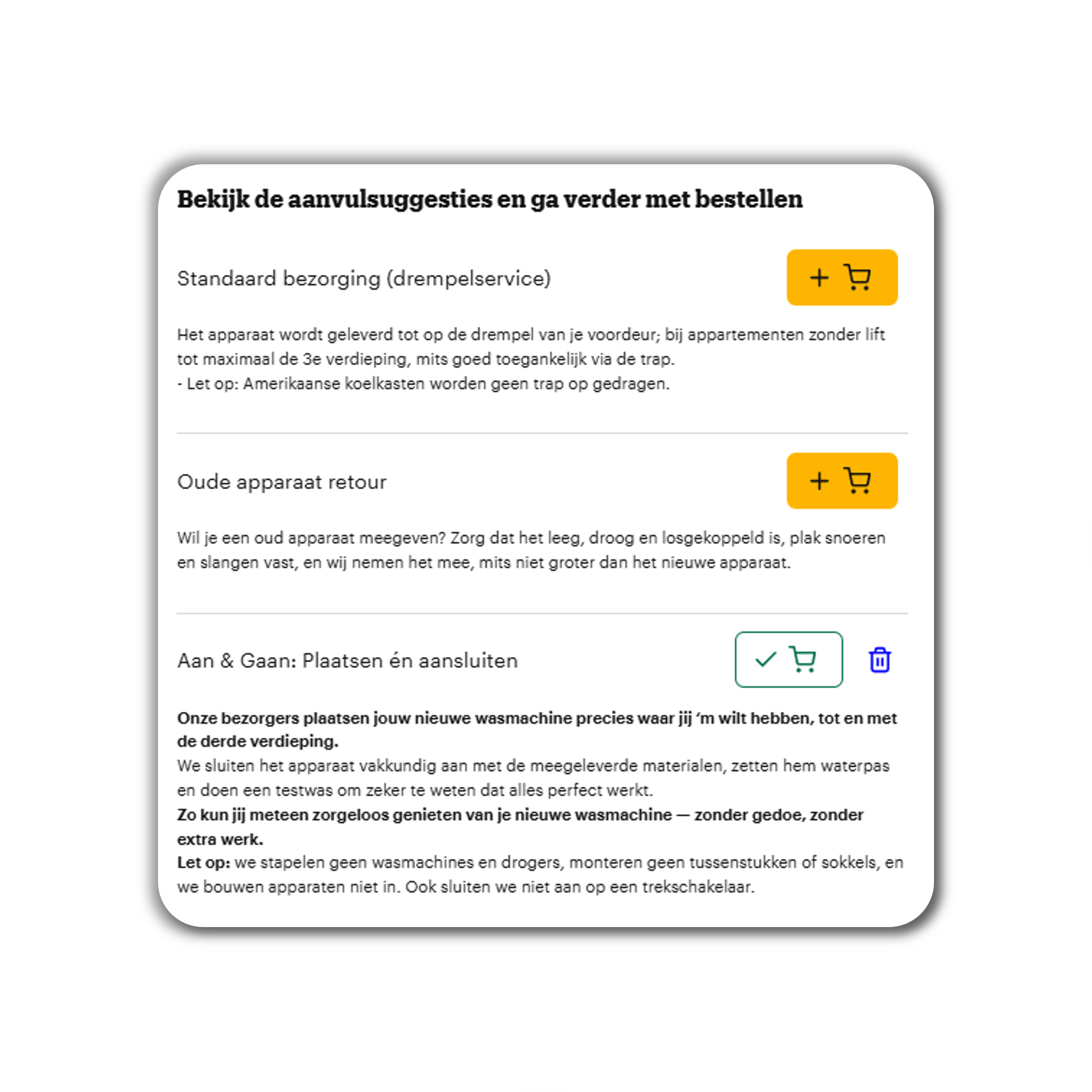 Tussenpagina op bol voor toevoegen Aan & Gaan