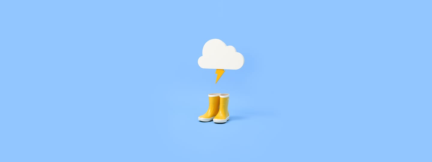 Regenachtige dag donderwolk
