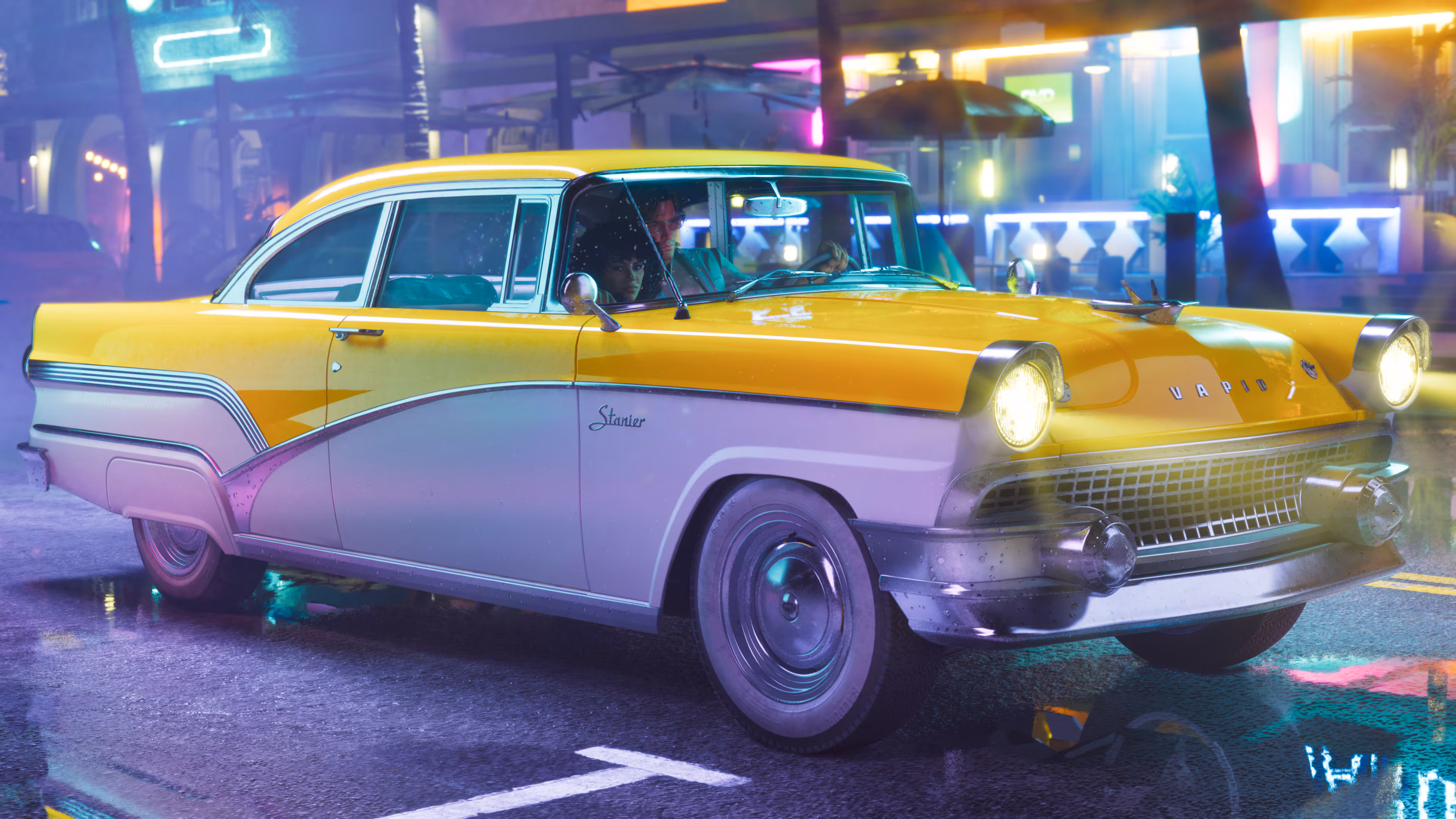 Vapid Stanier uit '55 + garage vlak bij Ocean Beach