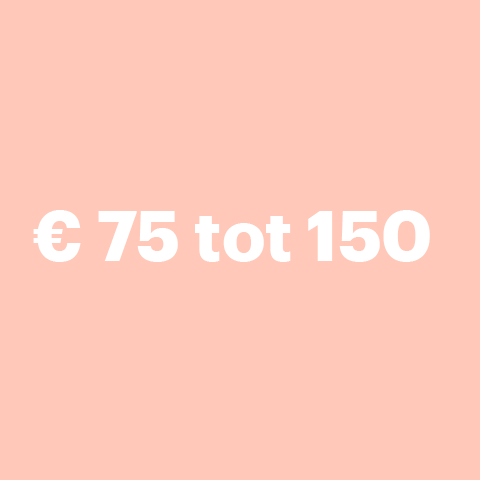 Woonitems tussen 75 en 150 euro
o.a. meubels en beddengoed