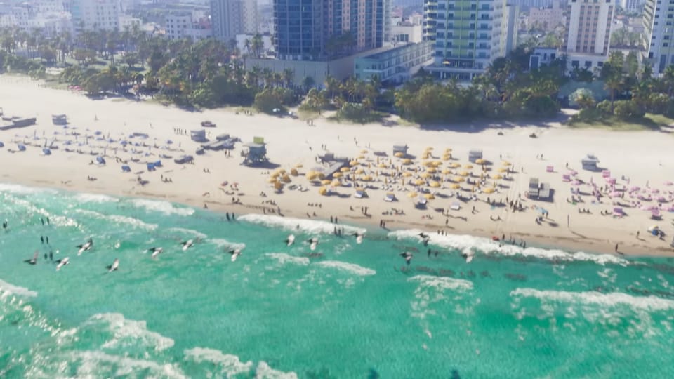 Het strand van Vice City in GTA 6 Het strand van Vice City in GTA 6