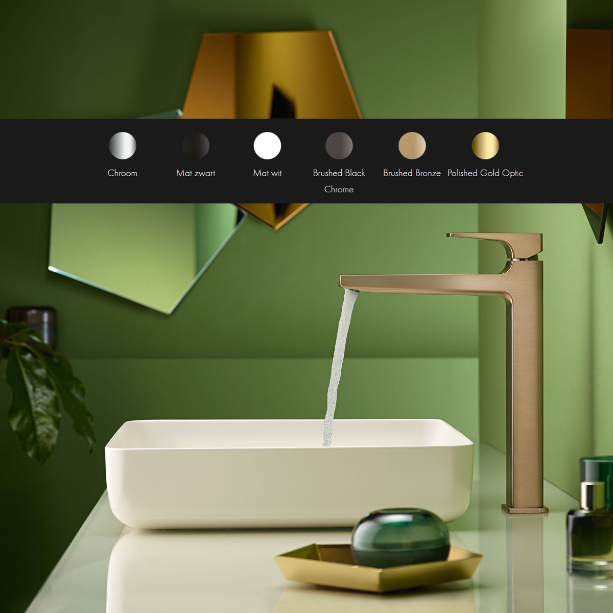 hansgrohe wastafelkraan in verschillende finishes