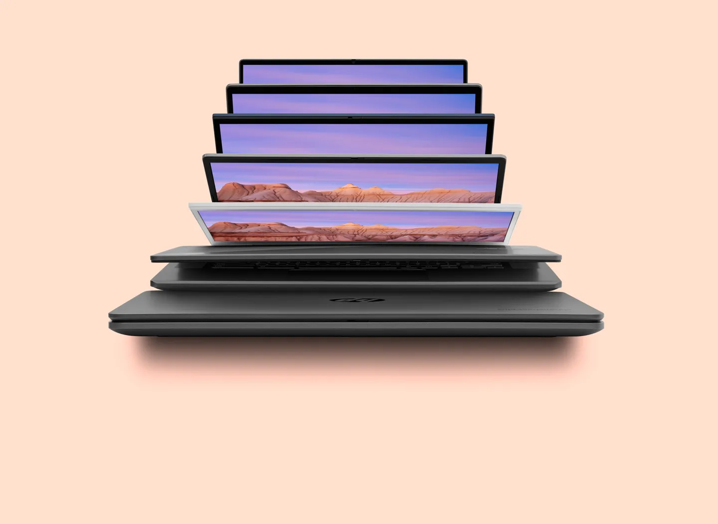 Stapel open Chromebooks