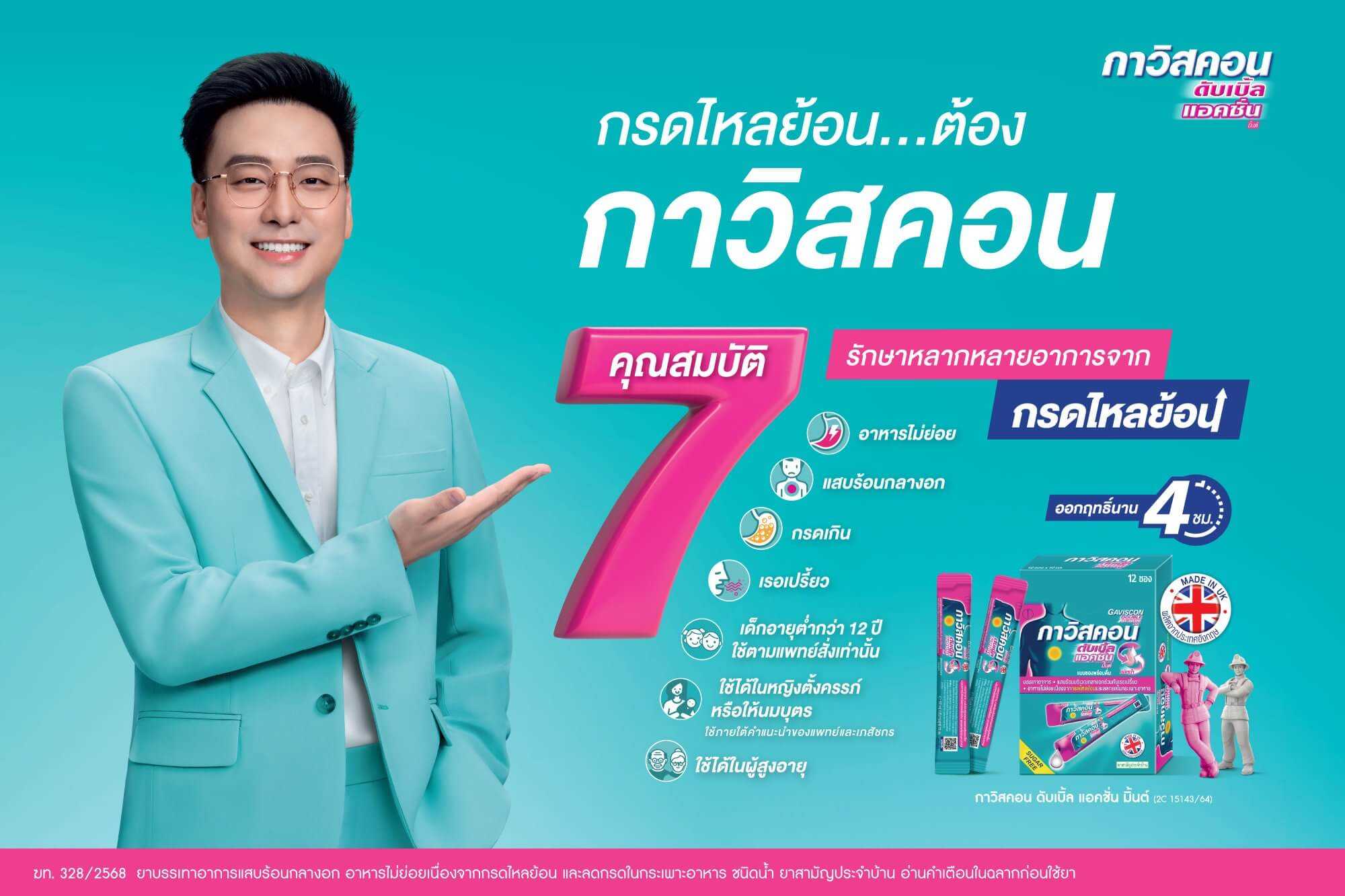 ยาลดและแก้กรดไหลย้อนจากกาวิสค