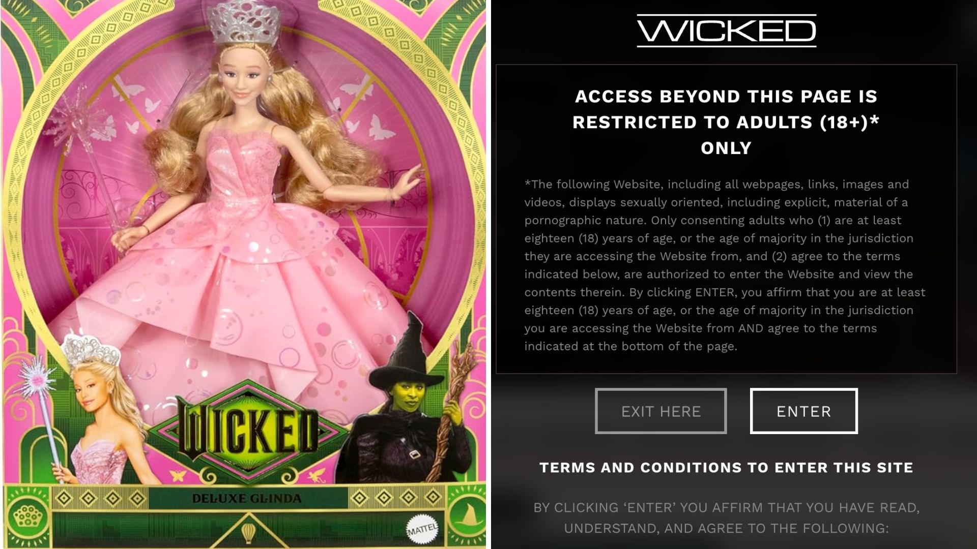 Sorry, Kids! Packaging For Official 'Wicked' Dolls Link To A Porn Site Sorry, Kids! Packaging For Official 'Wicked' Dolls Link To A Porn Site