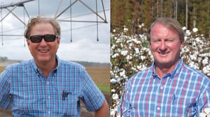 Farmer Glenn Heard of Decatur County, Ga., left, and farmer Jimmy Webb of Calhoun County, Ga. Farmer Glenn Heard of Decatur County, Ga., left, and farmer Jimmy Webb of Calhoun County, Ga.