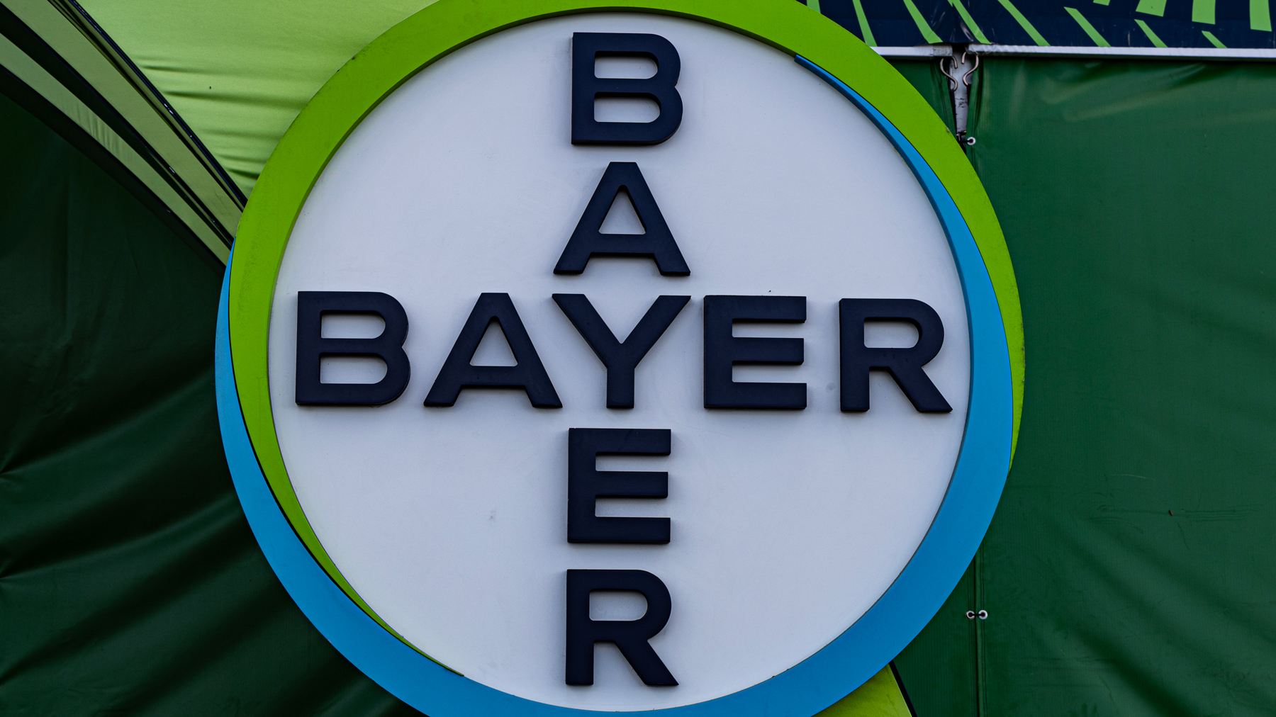 Close up of Bayer exhibit