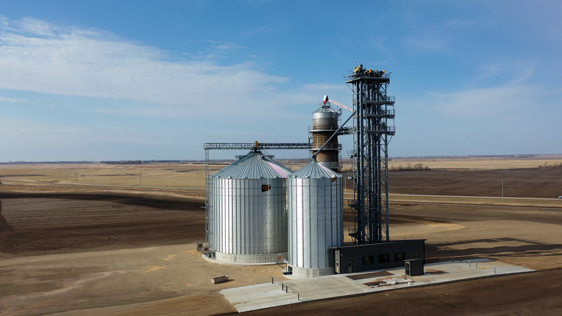 A new grain storage system allowed Mewes Farm Inc. to plant as many acres of corn as it wants